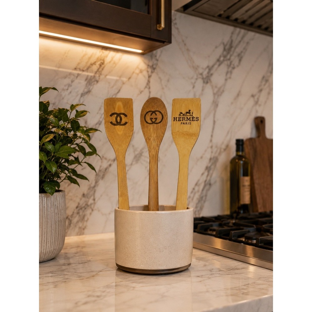 Add a touch of designer-inspired style to your kitchen with this unique set of 3